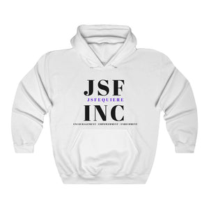 JSF INC-Unisex Heavy Blend™ Hooded Sweatshirt black and blue ink