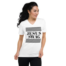 Load image into Gallery viewer, JSFEQUIERE-JESUS SWAG Unisex Short Sleeve V-Neck T-Shirt
