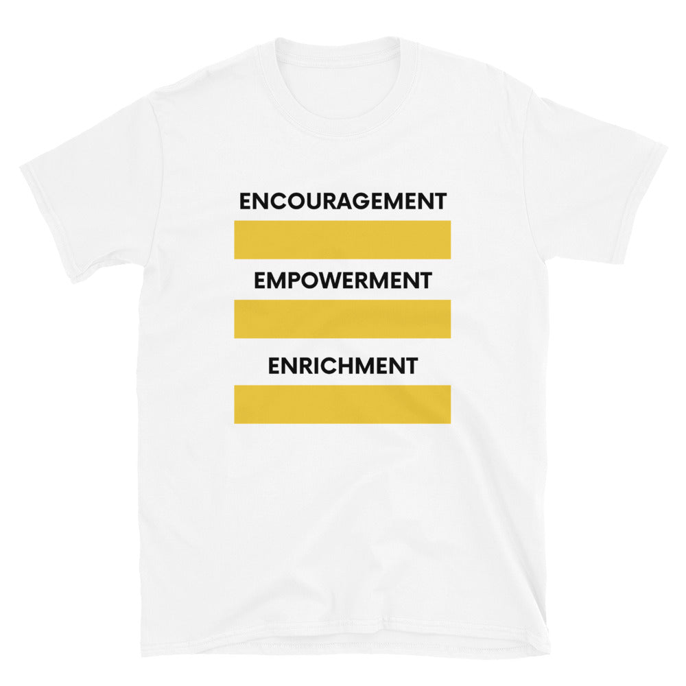 JSFEQUIERE-ENCOURAGEMENT-Short-Sleeve Unisex T-Shirt (white)